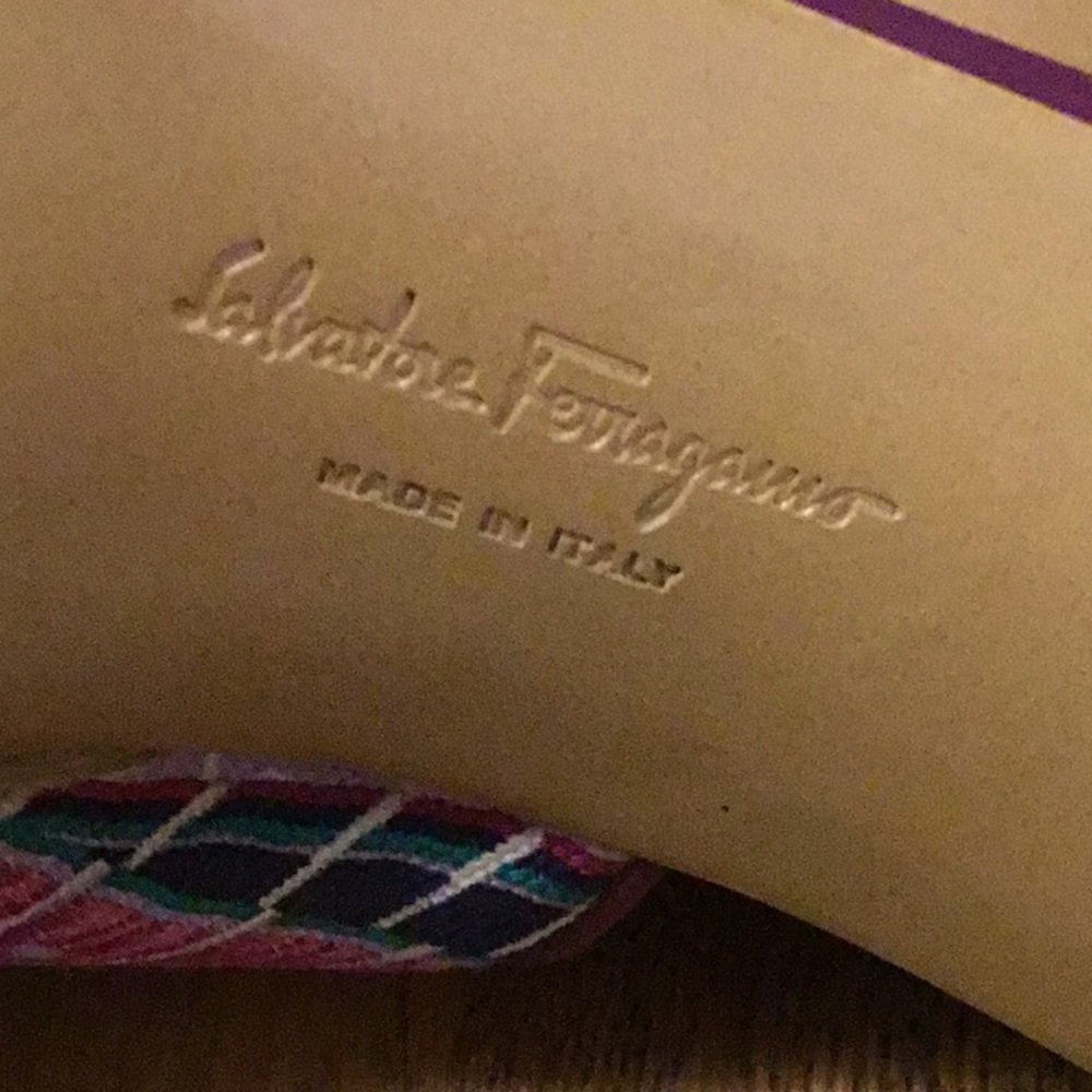 Salvatore Ferragamo Purple Floral Women's Shoes - Picture 9 of 10